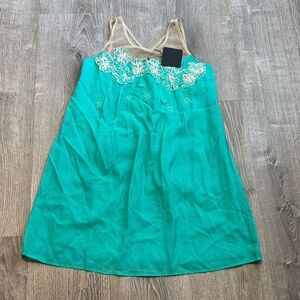 ANTHROPOLOGIE RYU Dress Core Aqua Sleeveless NEW S